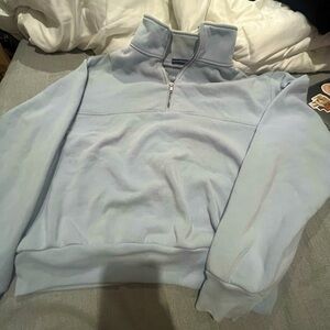 Baby blue Brandy Melville quarter zip sweatshirt